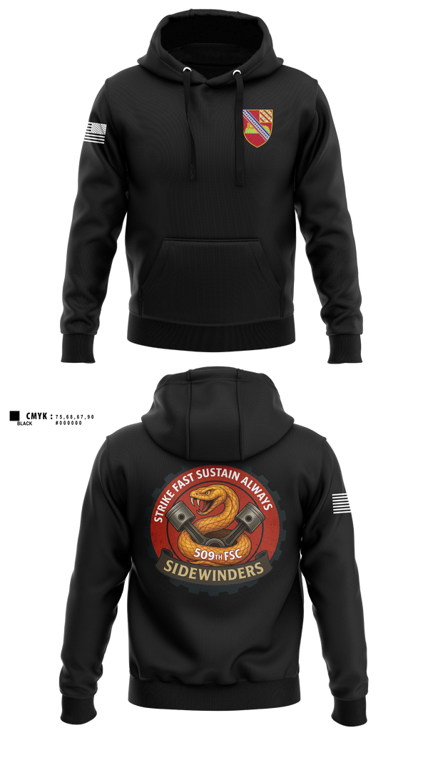 Hoodie, 509th FSC, Army, Teamtime, Team time, sublimation, custom sports apparel, team uniforms, spirit wear, spiritwear, sports uniforms, custom shirts, team store, custom team store, fundraiser sports, apparel fundraiser