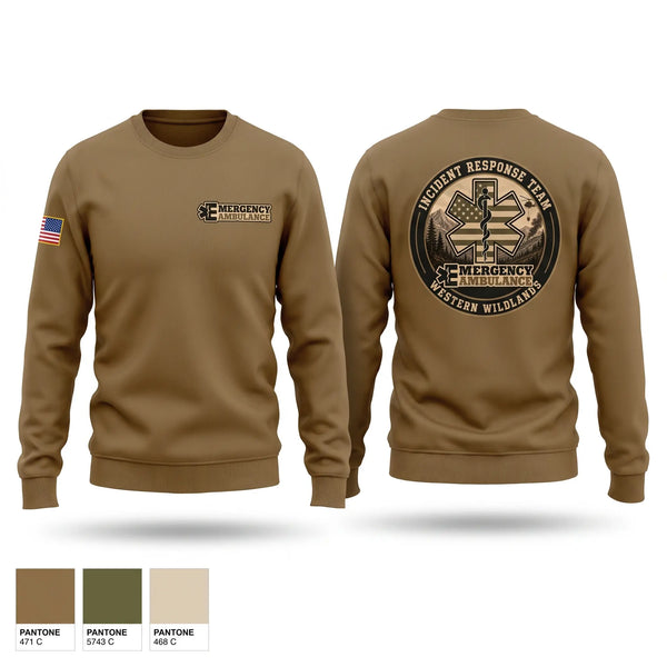 Crew Neck Sweatshirt, Emergency Ambulance Service, EMS/EMT, Teamtime, Team time, sublimation, custom sports apparel, team uniforms, spirit wear, spiritwear, sports uniforms, custom shirts, team store, custom team store, fundraiser sports, apparel fundraiser