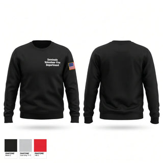 Crew Neck Sweatshirt, Seminole Volunteer Fire Department, Fire Department, Teamtime, Team time, sublimation, custom sports apparel, team uniforms, spirit wear, spiritwear, sports uniforms, custom shirts, team store, custom team store, fundraiser sports, apparel fundraiser