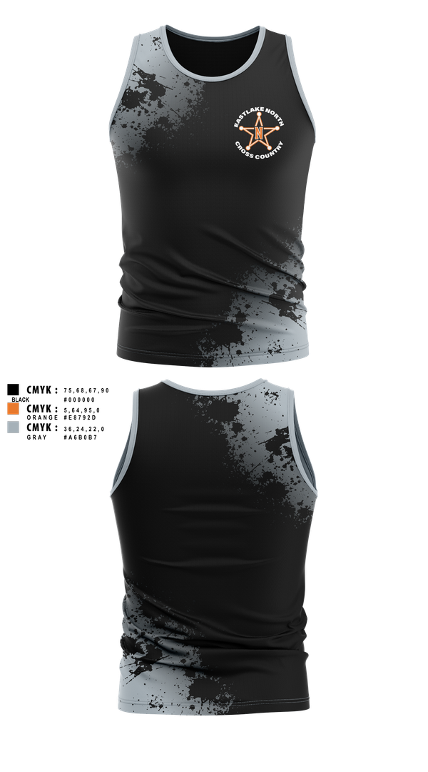 Tank Top, Eastlake North Cross County, Cross Country, Teamtime, Team time, sublimation, custom sports apparel, team uniforms, spirit wear, spiritwear, sports uniforms, custom shirts, team store, custom team store, fundraiser sports, apparel fundraiser