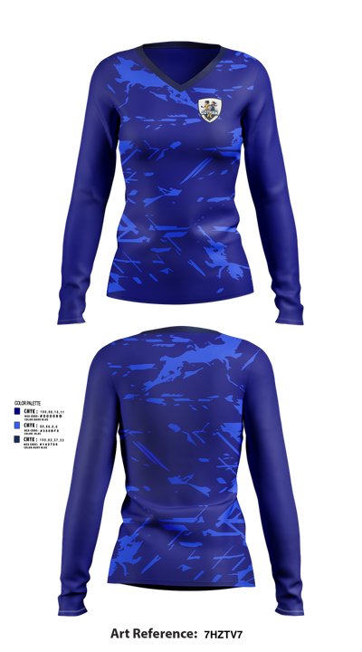 GOTHAM FC 31929828 Women's Long Sleeve V-neck Shirt - 41