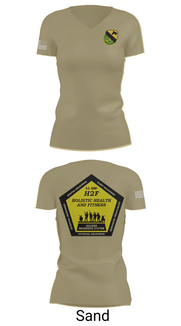 Womens Short Sleeve Vneck Shirt, 1st Cav 3CR, , Teamtime, Team time, sublimation, custom sports apparel, team uniforms, spirit wear, spiritwear, sports uniforms, custom shirts, team store, custom team store, fundraiser sports, apparel fundraiser
