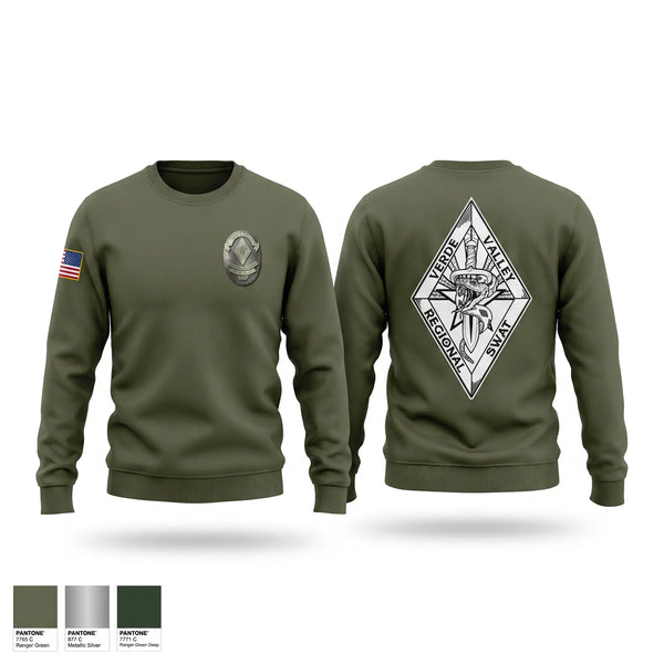 Crew Neck Sweatshirt, Verde Valley Regional SWAT, Police, Teamtime, Team time, sublimation, custom sports apparel, team uniforms, spirit wear, spiritwear, sports uniforms, custom shirts, team store, custom team store, fundraiser sports, apparel fundraiser
