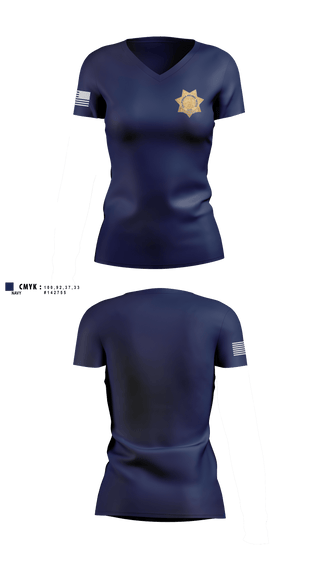 Womens Short Sleeve Vneck Shirt, California Highway Patrol, Police, Teamtime, Team time, sublimation, custom sports apparel, team uniforms, spirit wear, spiritwear, sports uniforms, custom shirts, team store, custom team store, fundraiser sports, apparel fundraiser