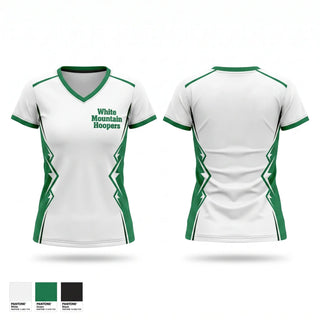 Womens Short Sleeve Vneck Shirt, White Mountain Hoopers, Men's Basketball, Teamtime, Team time, sublimation, custom sports apparel, team uniforms, spirit wear, spiritwear, sports uniforms, custom shirts, team store, custom team store, fundraiser sports, apparel fundraiser