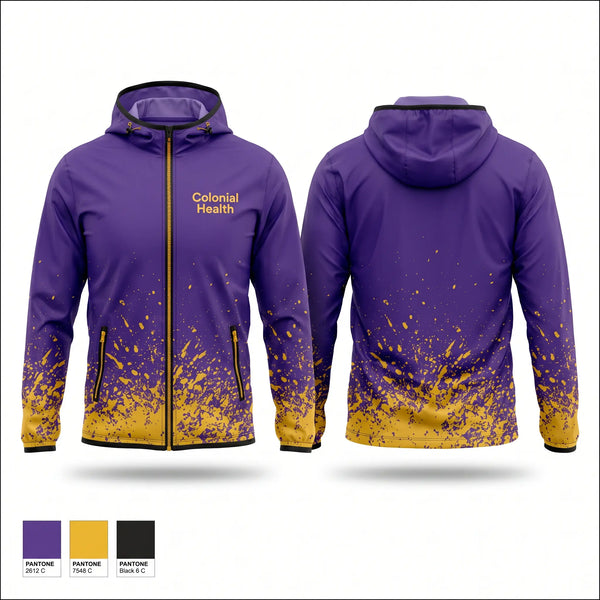 Windbreaker, Colonial Health, , Teamtime, Team time, sublimation, custom sports apparel, team uniforms, spirit wear, spiritwear, sports uniforms, custom shirts, team store, custom team store, fundraiser sports, apparel fundraiser