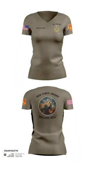 Womens Short Sleeve Vneck Shirt, HHB, 31st ADA BDE, , Teamtime, Team time, sublimation, custom sports apparel, team uniforms, spirit wear, spiritwear, sports uniforms, custom shirts, team store, custom team store, fundraiser sports, apparel fundraiser
