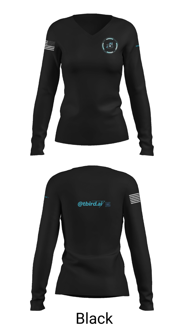Womens Long Sleeve Vneck Shirt, AI club at Thunderbird, , Teamtime, Team time, sublimation, custom sports apparel, team uniforms, spirit wear, spiritwear, sports uniforms, custom shirts, team store, custom team store, fundraiser sports, apparel fundraiser
