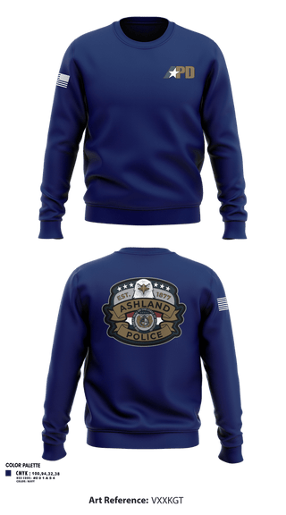 Crew Neck Sweatshirt, Ashland Police Department, Police, Teamtime, Team time, sublimation, custom sports apparel, team uniforms, spirit wear, spiritwear, sports uniforms, custom shirts, team store, custom team store, fundraiser sports, apparel fundraiser