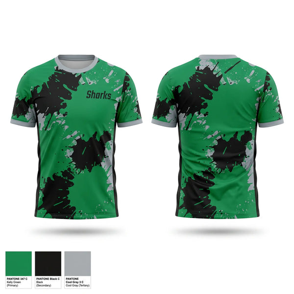 Short Sleeve Performance Shirt, Sharks, Men's Soccer, Teamtime, Team time, sublimation, custom sports apparel, team uniforms, spirit wear, spiritwear, sports uniforms, custom shirts, team store, custom team store, fundraiser sports, apparel fundraiser