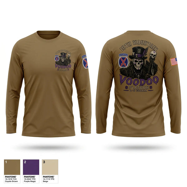 Long Sleeve Performance Shirt, Voodoo Platoon, Army, Teamtime, Team time, sublimation, custom sports apparel, team uniforms, spirit wear, spiritwear, sports uniforms, custom shirts, team store, custom team store, fundraiser sports, apparel fundraiser