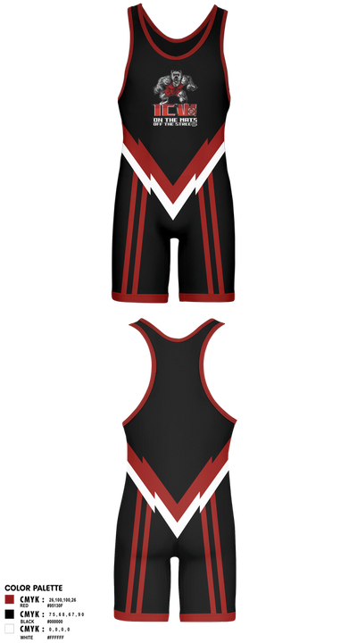 Inner City Wrestling 87889128 Wrestling Singlet - 2