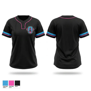 Two Button Softball Jersey, Ohio Diamonds, Softball, Teamtime, Team time, sublimation, custom sports apparel, team uniforms, spirit wear, spiritwear, sports uniforms, custom shirts, team store, custom team store, fundraiser sports, apparel fundraiser