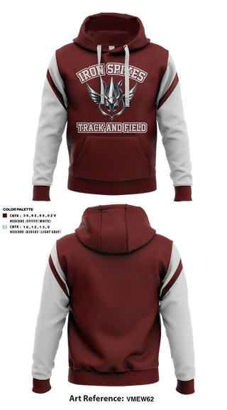 Hoodie, Iron Spikes Track & Field Club, Track & Field, Teamtime, Team time, sublimation, custom sports apparel, team uniforms, spirit wear, spiritwear, sports uniforms, custom shirts, team store, custom team store, fundraiser sports, apparel fundraiser