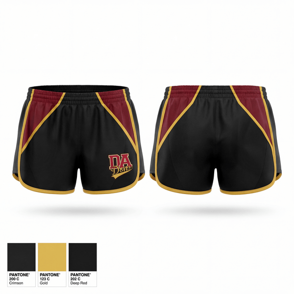 Track Shorts, DeAnza High School Dons, Track & Field, Teamtime, Team time, sublimation, custom sports apparel, team uniforms, spirit wear, spiritwear, sports uniforms, custom shirts, team store, custom team store, fundraiser sports, apparel fundraiser