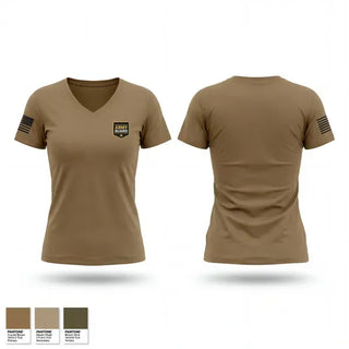 Womens Short Sleeve Vneck Shirt, 257th Military Police Company, National Guard, Teamtime, Team time, sublimation, custom sports apparel, team uniforms, spirit wear, spiritwear, sports uniforms, custom shirts, team store, custom team store, fundraiser sports, apparel fundraiser