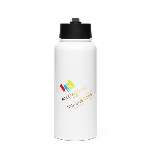 Aleman Property Maintenance & Remodeling LLC 82022864 Stainless Steel Water Bottle with a Straw Lid
