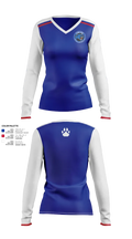 Curlew High School Volleyball 26335411 Women's Long Sleeve V-neck Shirt - 21
