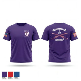 Old School Cotton Feel Shirt, Texan Corps of Cadets, Army, Teamtime, Team time, sublimation, custom sports apparel, team uniforms, spirit wear, spiritwear, sports uniforms, custom shirts, team store, custom team store, fundraiser sports, apparel fundraiser