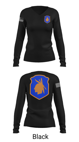 Womens Long Sleeve Vneck Shirt, 98th training div, , Teamtime, Team time, sublimation, custom sports apparel, team uniforms, spirit wear, spiritwear, sports uniforms, custom shirts, team store, custom team store, fundraiser sports, apparel fundraiser
