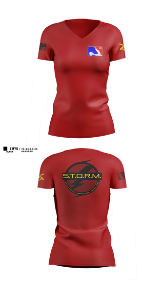 Womens Short Sleeve Vneck Shirt, H2F STORM, Army, Teamtime, Team time, sublimation, custom sports apparel, team uniforms, spirit wear, spiritwear, sports uniforms, custom shirts, team store, custom team store, fundraiser sports, apparel fundraiser