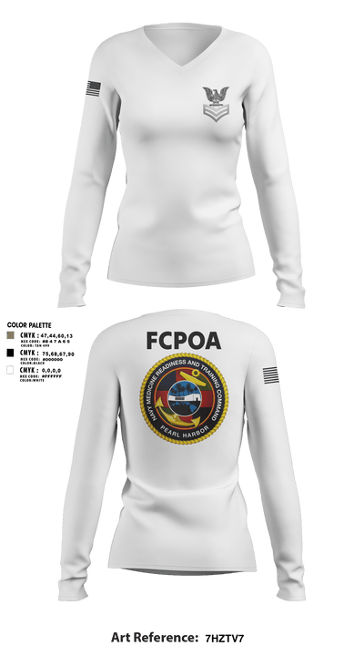 NMRTC-PH FCPOA 79127283 Women's Long Sleeve V-neck Shirt - 5