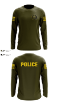Quinton Police Department 78432934 Long Sleeve Performance Shirt - 1