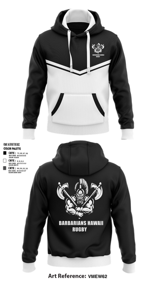 Hoodie, BARBARIANS HAWAII, Rugby, Teamtime, Team time, sublimation, custom sports apparel, team uniforms, spirit wear, spiritwear, sports uniforms, custom shirts, team store, custom team store, fundraiser sports, apparel fundraiser