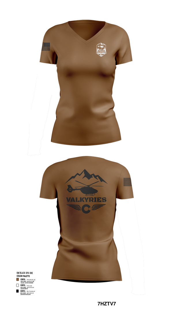 Womens Short Sleeve Vneck Shirt, D CO, 3/140th AVN, , Teamtime, Team time, sublimation, custom sports apparel, team uniforms, spirit wear, spiritwear, sports uniforms, custom shirts, team store, custom team store, fundraiser sports, apparel fundraiser