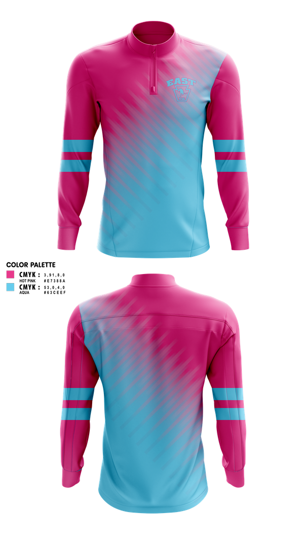 Quarter Zip Jacket, KSG East Region, Ice Hockey, Teamtime, Team time, sublimation, custom sports apparel, team uniforms, spirit wear, spiritwear, sports uniforms, custom shirts, team store, custom team store, fundraiser sports, apparel fundraiser