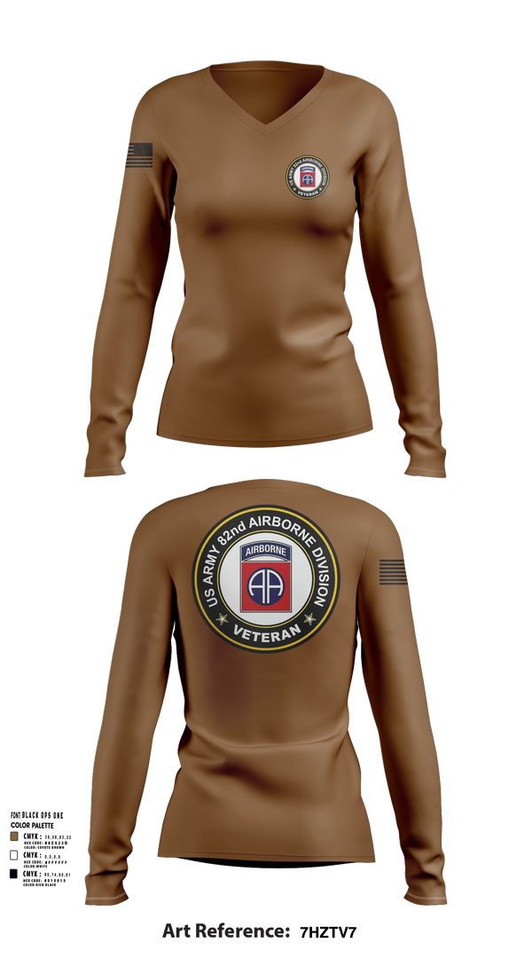 Womens Long Sleeve Vneck Shirt, 20th Airborne Engineer, , Teamtime, Team time, sublimation, custom sports apparel, team uniforms, spirit wear, spiritwear, sports uniforms, custom shirts, team store, custom team store, fundraiser sports, apparel fundraiser