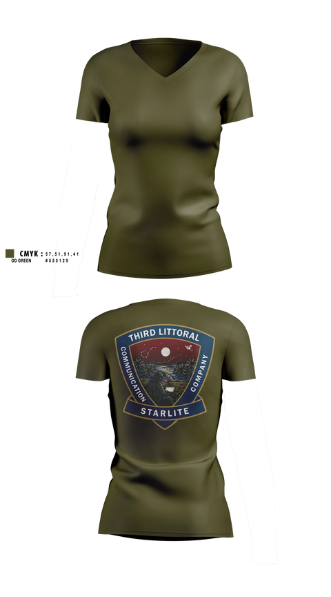 Womens Short Sleeve Vneck Shirt, 3d MLR, Communication Company, Marines, Teamtime, Team time, sublimation, custom sports apparel, team uniforms, spirit wear, spiritwear, sports uniforms, custom shirts, team store, custom team store, fundraiser sports, apparel fundraiser