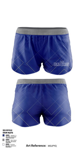 Womens Shorts, Lady BatCats, Softball, Teamtime, Team time, sublimation, custom sports apparel, team uniforms, spirit wear, spiritwear, sports uniforms, custom shirts, team store, custom team store, fundraiser sports, apparel fundraiser