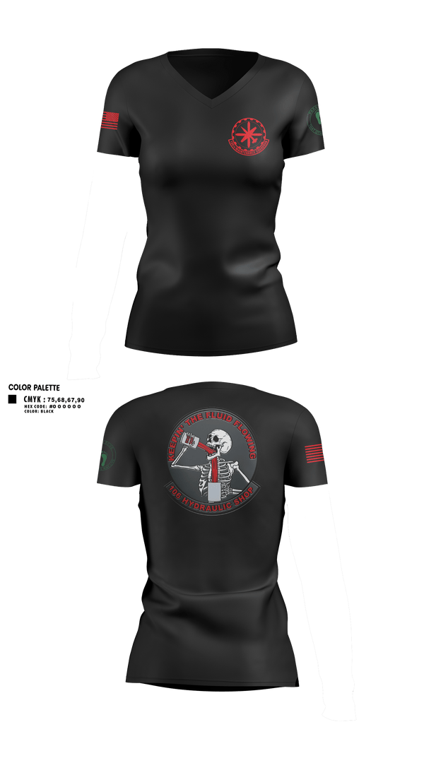 Womens Short Sleeve Vneck Shirt, 106 Fuels Shop, Air Force, Teamtime, Team time, sublimation, custom sports apparel, team uniforms, spirit wear, spiritwear, sports uniforms, custom shirts, team store, custom team store, fundraiser sports, apparel fundraiser