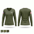 Lafourche CMU Women's Long Sleeve V-neck Shirt - 1
