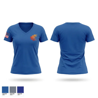 Womens Short Sleeve Vneck Shirt, Central Oregon Rappellers, Fire Department, Teamtime, Team time, sublimation, custom sports apparel, team uniforms, spirit wear, spiritwear, sports uniforms, custom shirts, team store, custom team store, fundraiser sports, apparel fundraiser
