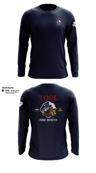 Long Sleeve Performance Shirt, Tool Fire Rescue, Fire Department, Teamtime, Team time, sublimation, custom sports apparel, team uniforms, spirit wear, spiritwear, sports uniforms, custom shirts, team store, custom team store, fundraiser sports, apparel fundraiser
