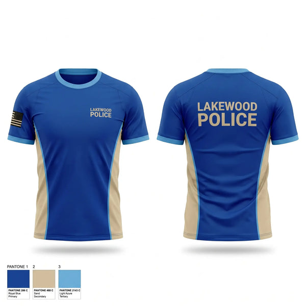 Short Sleeve Performance Shirt, Lakewood Police, Police, Teamtime, Team time, sublimation, custom sports apparel, team uniforms, spirit wear, spiritwear, sports uniforms, custom shirts, team store, custom team store, fundraiser sports, apparel fundraiser