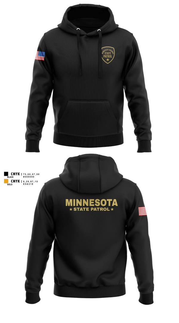 Hoodie, Minnesota State Patrol, Police, Teamtime, Team time, sublimation, custom sports apparel, team uniforms, spirit wear, spiritwear, sports uniforms, custom shirts, team store, custom team store, fundraiser sports, apparel fundraiser