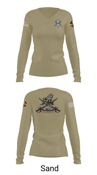 Womens Long Sleeve Vneck Shirt, Seabee, , Teamtime, Team time, sublimation, custom sports apparel, team uniforms, spirit wear, spiritwear, sports uniforms, custom shirts, team store, custom team store, fundraiser sports, apparel fundraiser