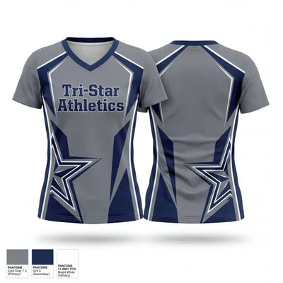 Tri Star Athletics 49384812 Women's Short Sleeve V-neck Shirt - 1