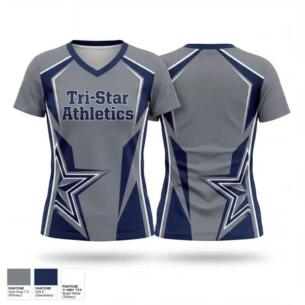 Tri Star Athletics 49384812 Women's Short Sleeve V-neck Shirt - 1