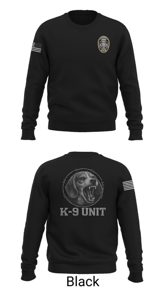 Crew Neck Sweatshirt, Farmersville PD K9 Hunter, Police, Teamtime, Team time, sublimation, custom sports apparel, team uniforms, spirit wear, spiritwear, sports uniforms, custom shirts, team store, custom team store, fundraiser sports, apparel fundraiser