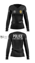 STREET CRIMES 66596550 Women's Long Sleeve V-neck Shirt - 107