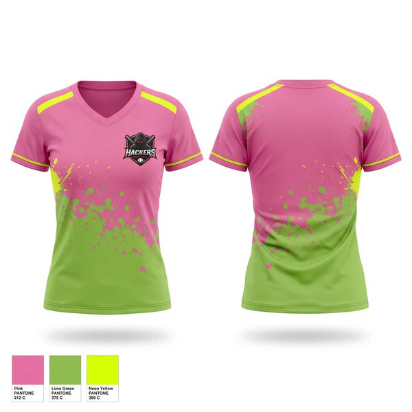 Womens Short Sleeve Vneck Shirt, Hackers Baseball Club, Baseball, Teamtime, Team time, sublimation, custom sports apparel, team uniforms, spirit wear, spiritwear, sports uniforms, custom shirts, team store, custom team store, fundraiser sports, apparel fundraiser