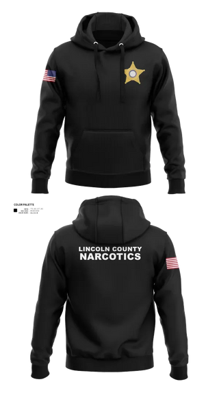 Hoodie, Lincoln County Narcotics, Police, Teamtime, Team time, sublimation, custom sports apparel, team uniforms, spirit wear, spiritwear, sports uniforms, custom shirts, team store, custom team store, fundraiser sports, apparel fundraiser