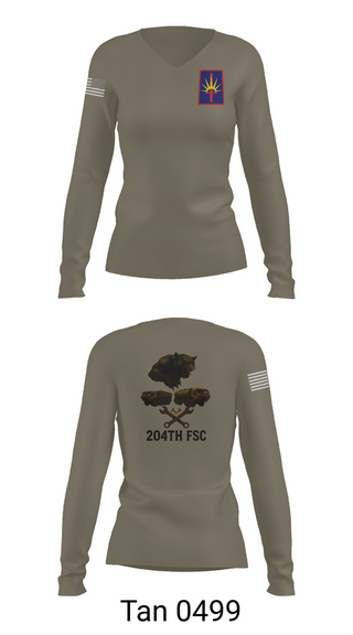 Womens Long Sleeve Vneck Shirt, 204thFSC, National Guard, Teamtime, Team time, sublimation, custom sports apparel, team uniforms, spirit wear, spiritwear, sports uniforms, custom shirts, team store, custom team store, fundraiser sports, apparel fundraiser