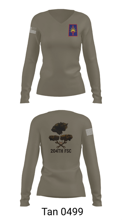 204thFSC 28842654 Women's Long Sleeve V-neck Shirt - 73