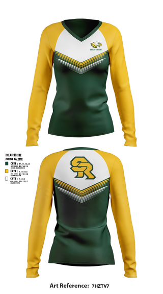Womens Long Sleeve Vneck Shirt, Eagles, Cheer, Teamtime, Team time, sublimation, custom sports apparel, team uniforms, spirit wear, spiritwear, sports uniforms, custom shirts, team store, custom team store, fundraiser sports, apparel fundraiser