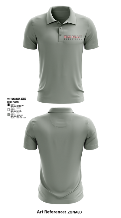 Utah Select Basketball 19223237 Short Sleeve Performance Polo - 6